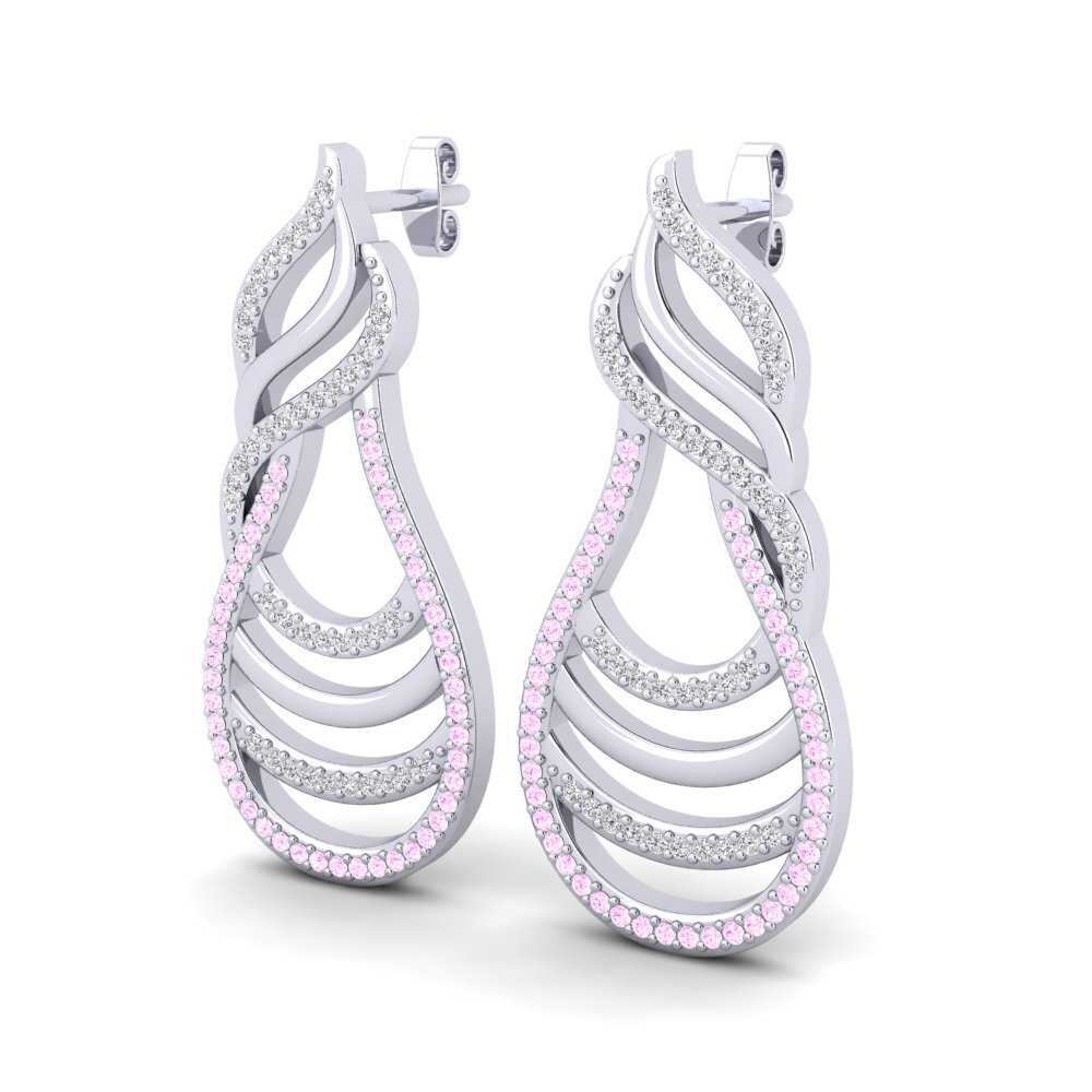 Pink Sapphire Women's Earring Aprika