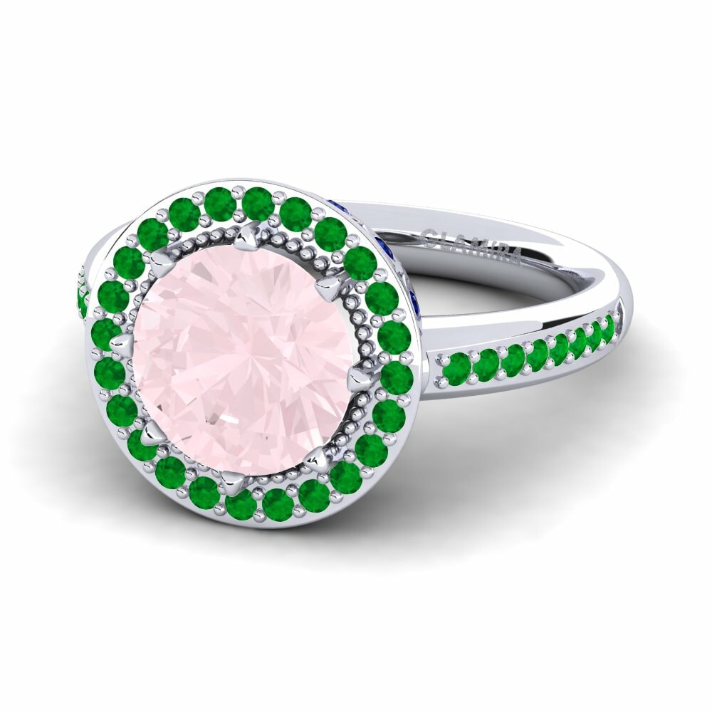 Cuarzo rosa Anillo de compromiso Aprila