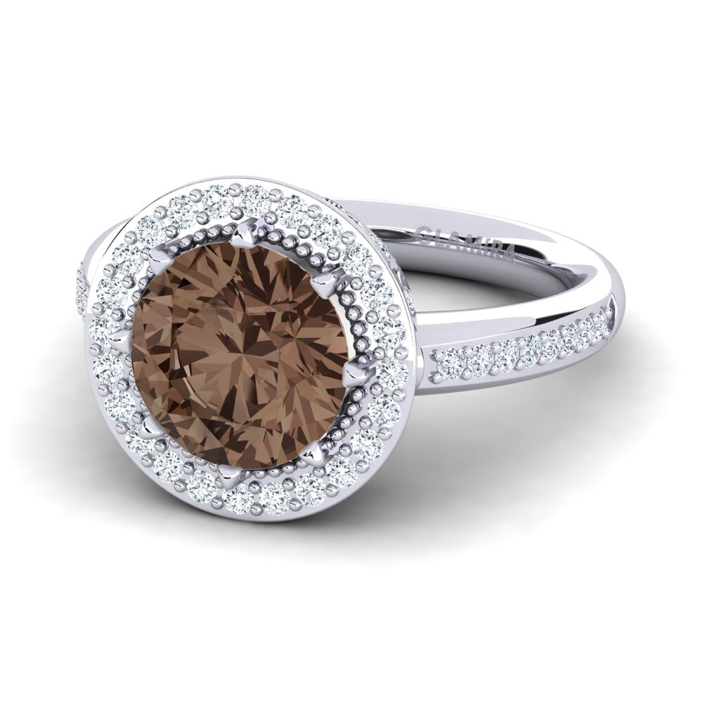 Smoky Quartz Engagement Ring Aprila