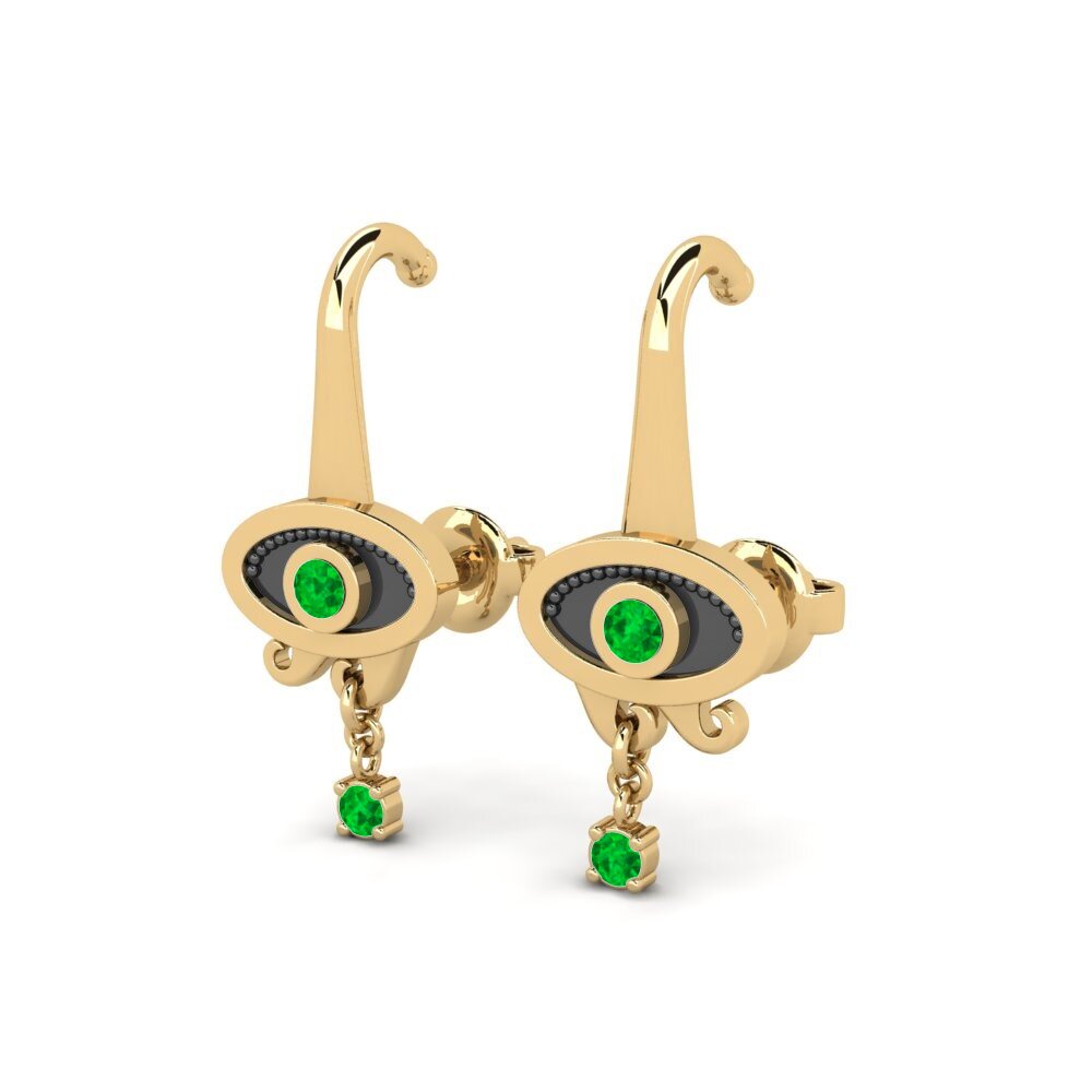 Émeraude Boucle d'oreille femme Aprile
