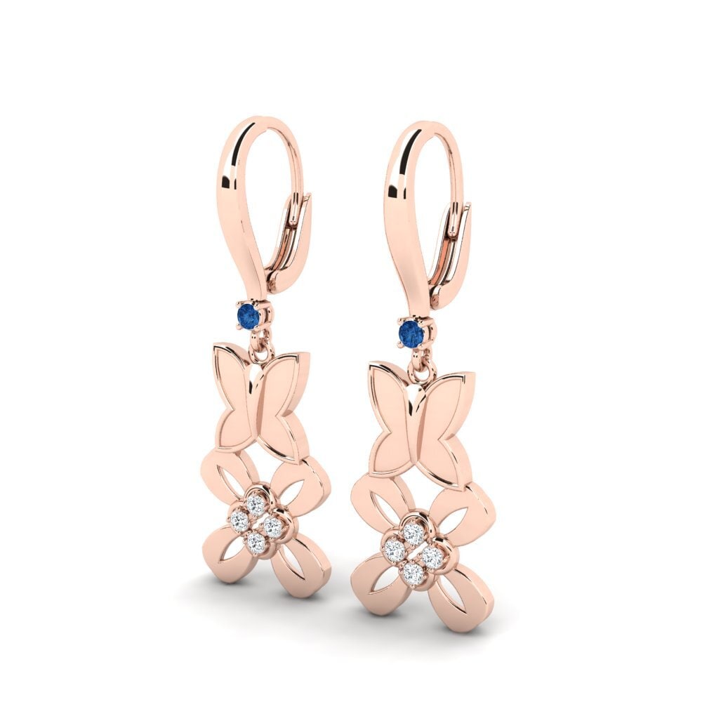 Donker Blauwe Zirkoon Dames Oorbellen Apteryx
