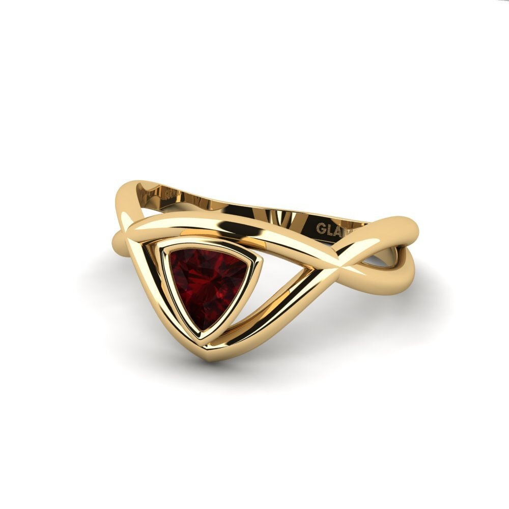 Trillion Garnet Engagement Ring Aquakel