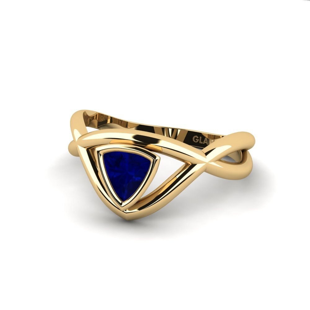 Trillion Sapphire Engagement Ring Aquakel