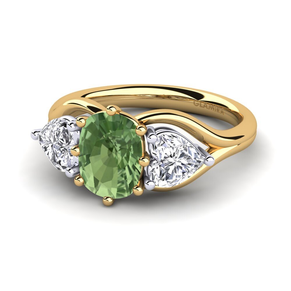 Green Sapphire Engagement Ring Aquene