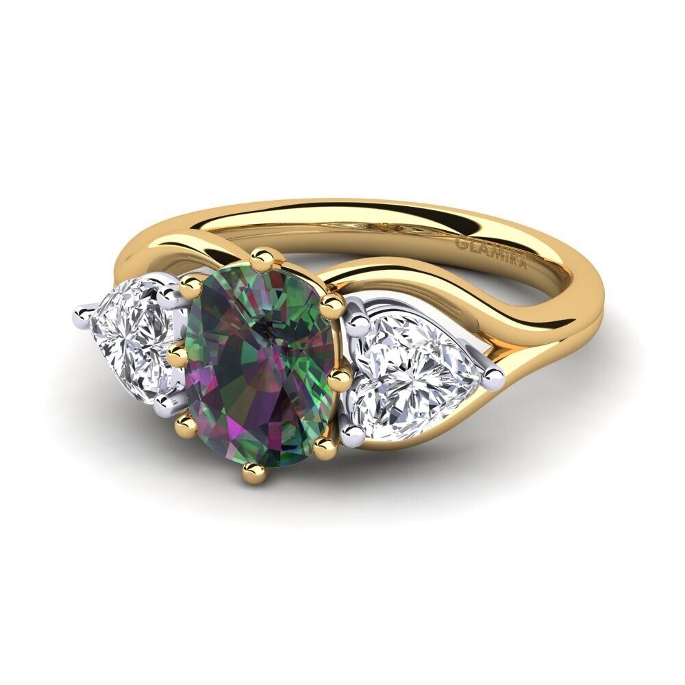 Mystic Topaz Engagement Ring Aquene