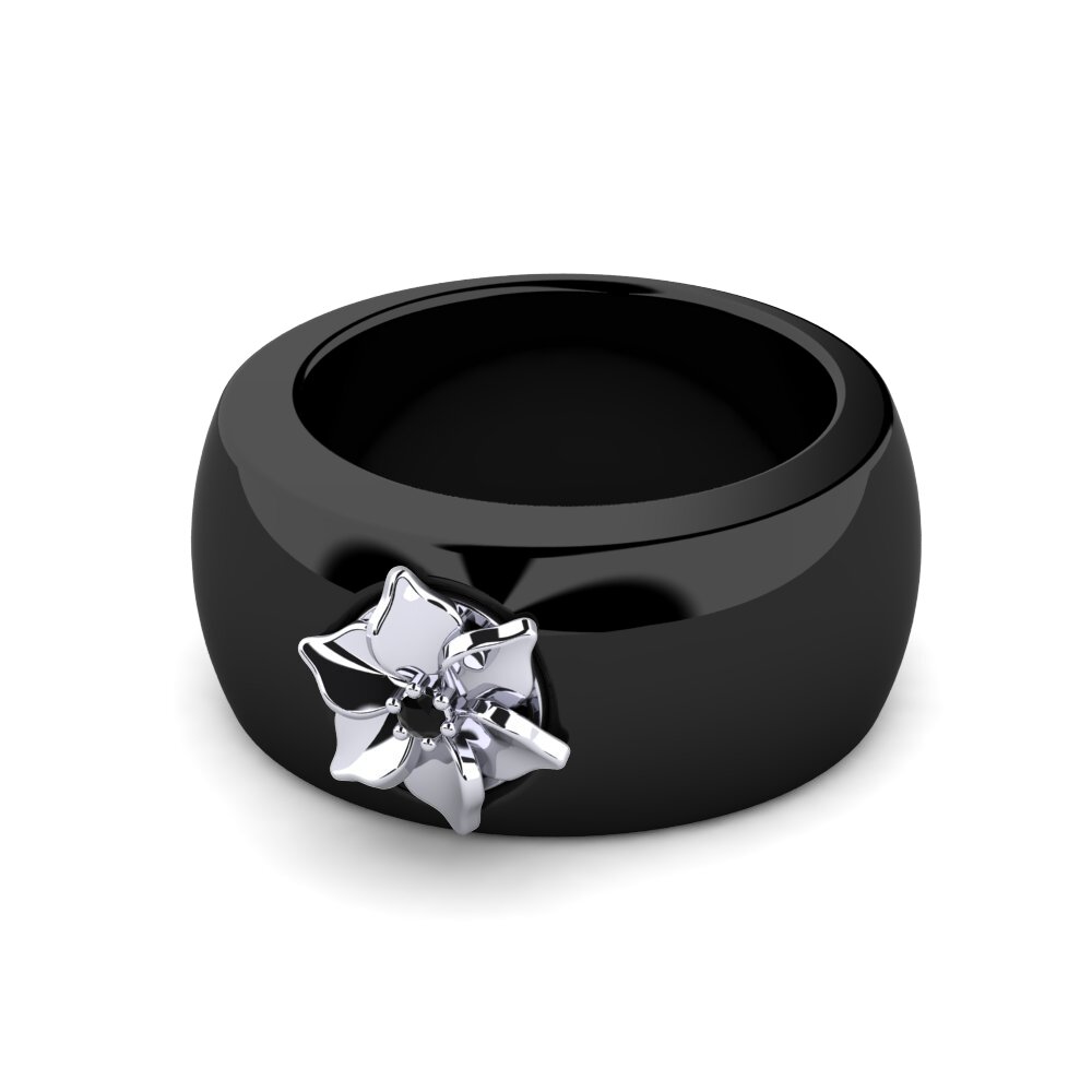 Ónix Negro Anillo Aquery