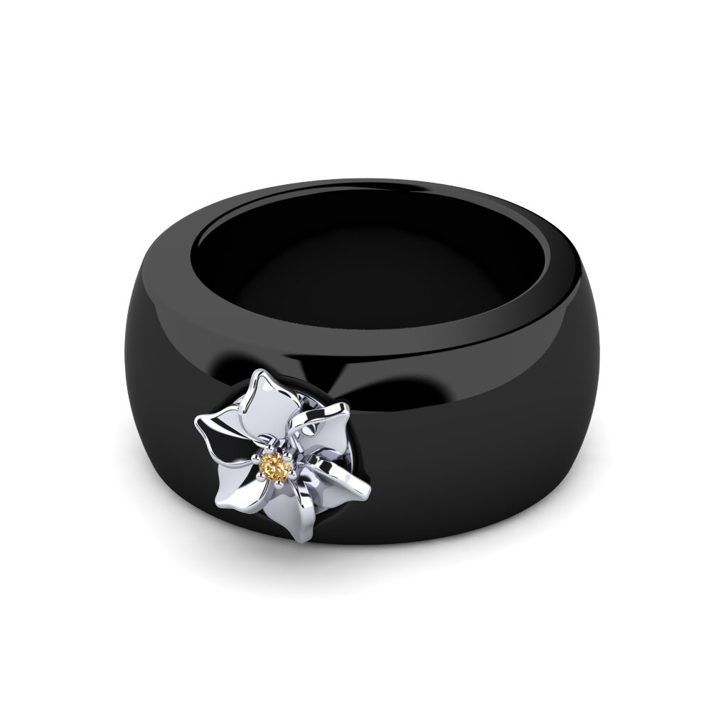 Diamante café Anillo Aquery