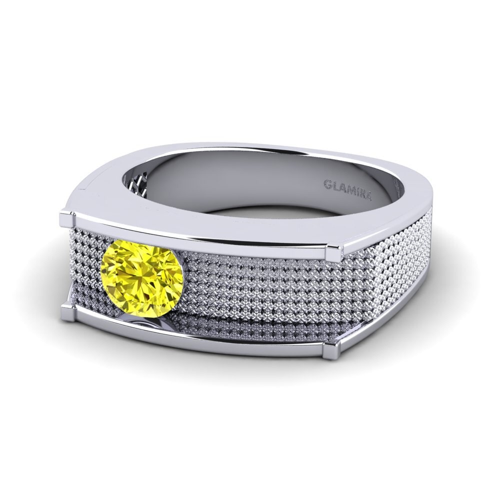 Diamante Giallo Anello da uomo Aquil