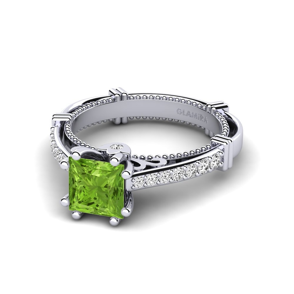 Peridot Engagement Ring Aquina