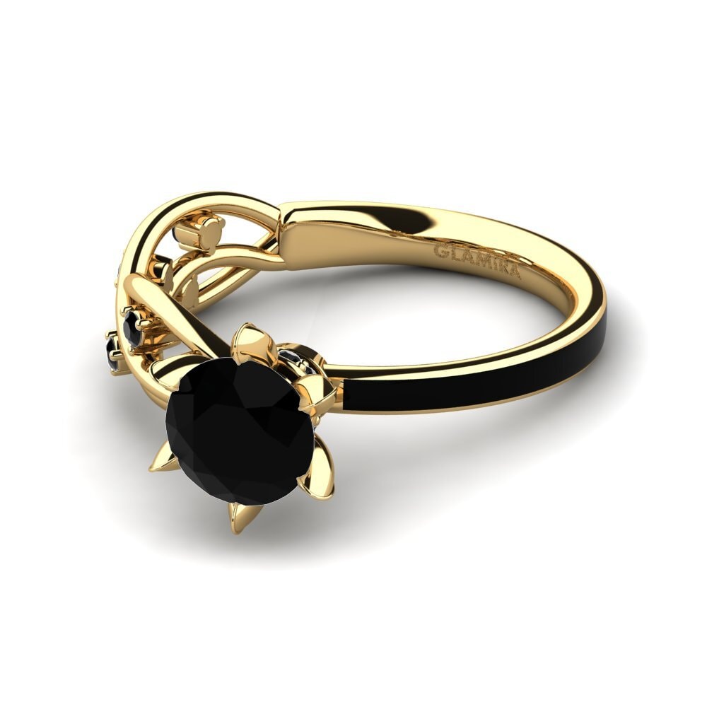 9ct Yellow Gold Engagement Ring Aracelis - Round