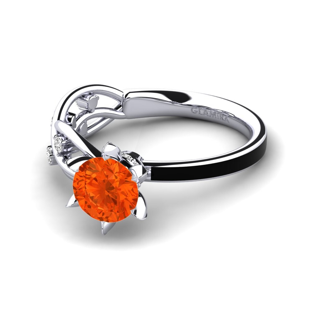 Fire-Opal Engagement Ring Aracelis - Round
