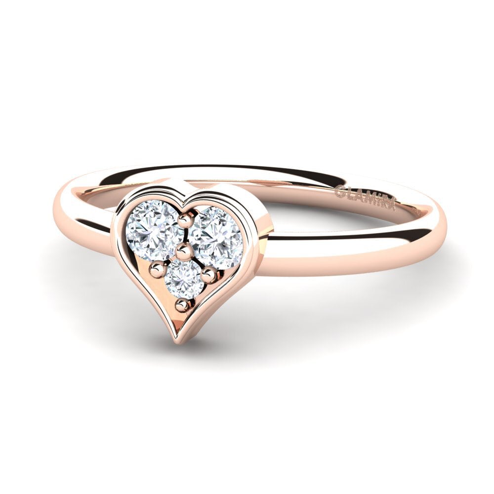 18ct Rose Gold Diamond Ring Aralyn