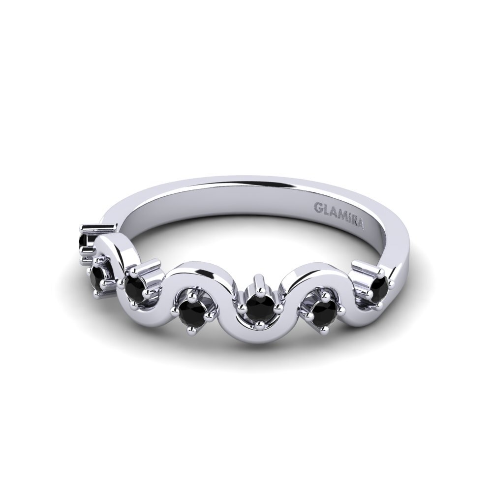 14k Oro Blanco Anillo Arash