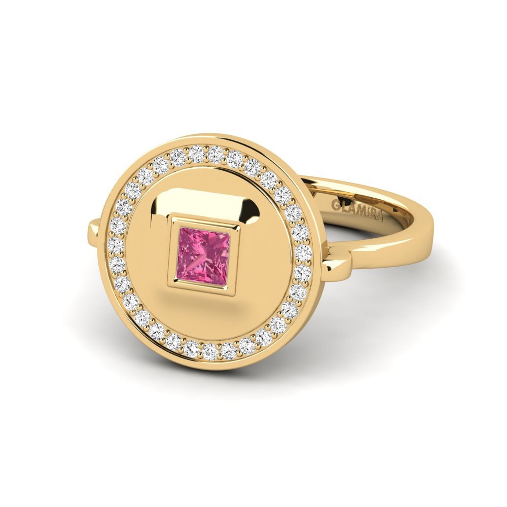 Princesa Turmalina rosa Anillo Aratin