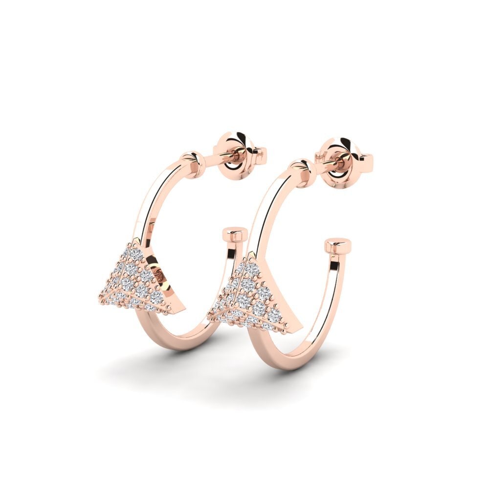 14k Rose Gold Women's Earring Arbutus