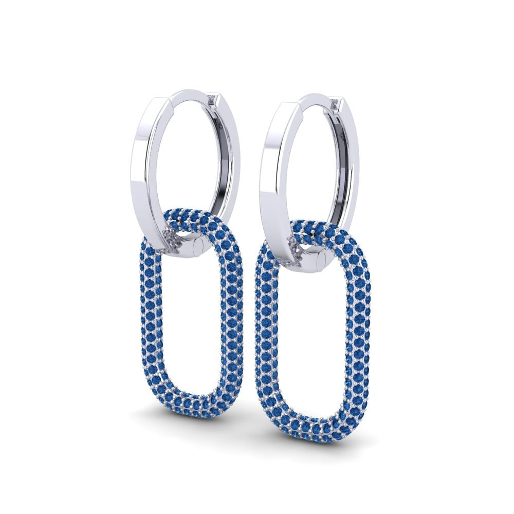 Dark Blue Zirconia Women's Earring Archuleta
