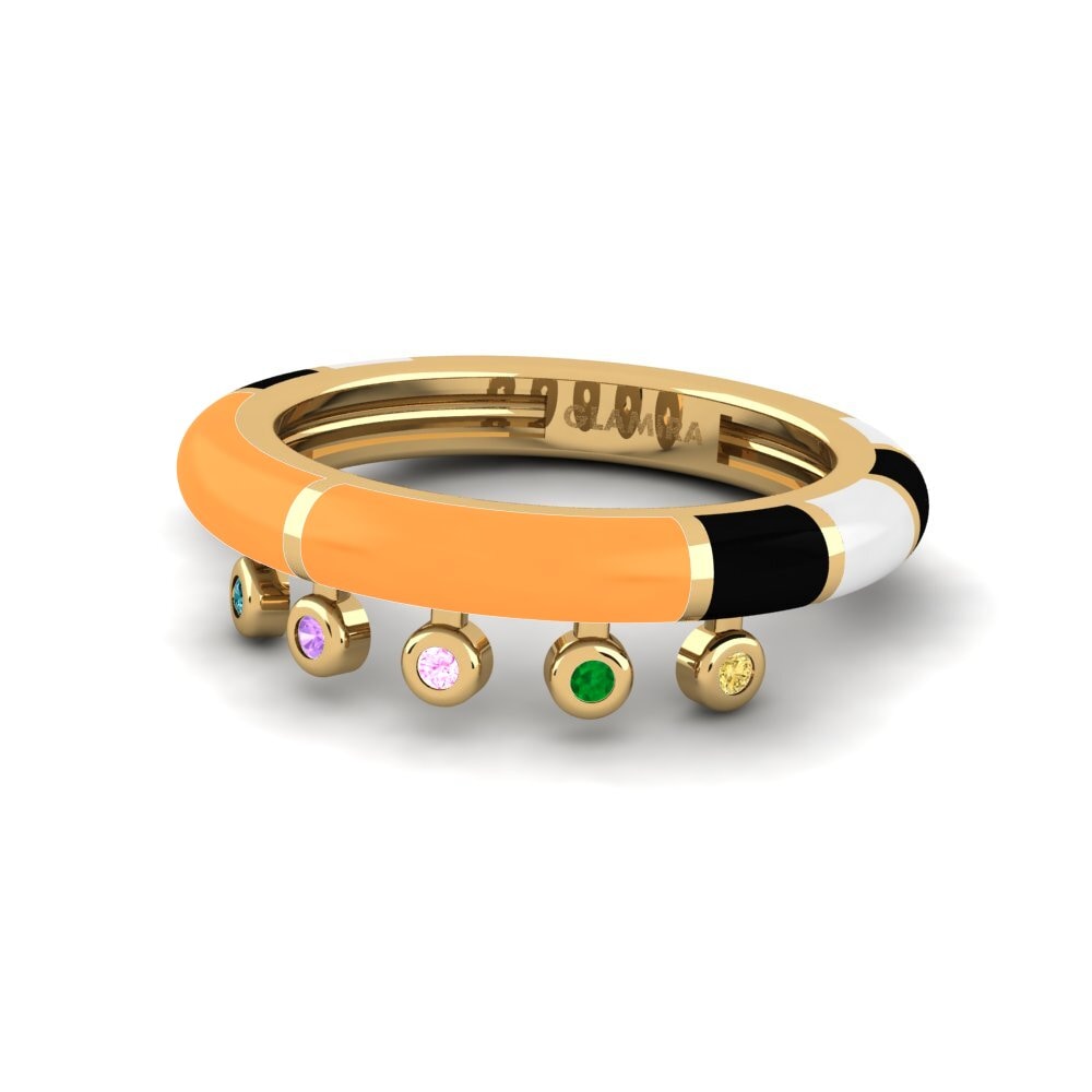 Gelbgold 585 Ring Arcobaleno