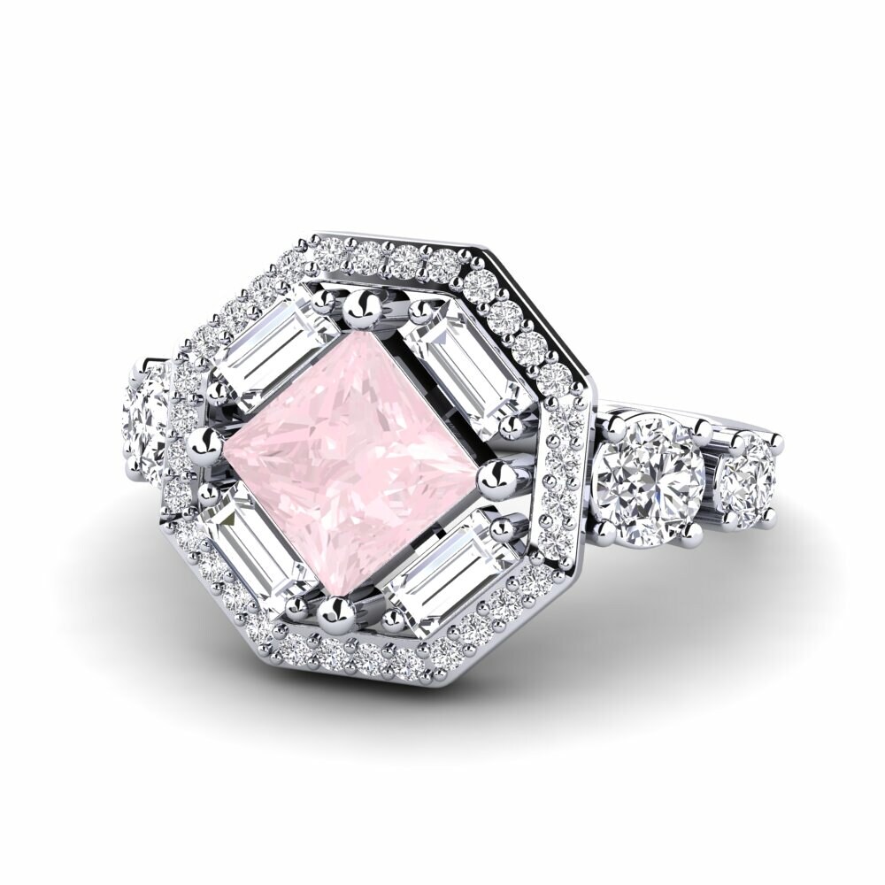 Bague de fiançailles Ardelia Quartz Rose