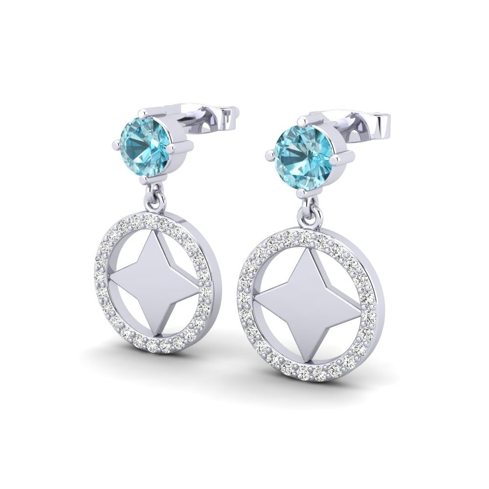 Circón Azul Pendiente de mujer Ardita