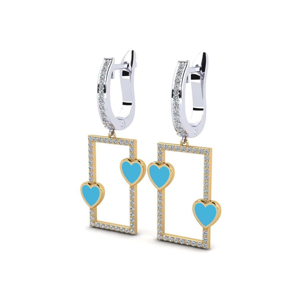 750 Weiß & Gelbgold Damen ohrring Ardsley