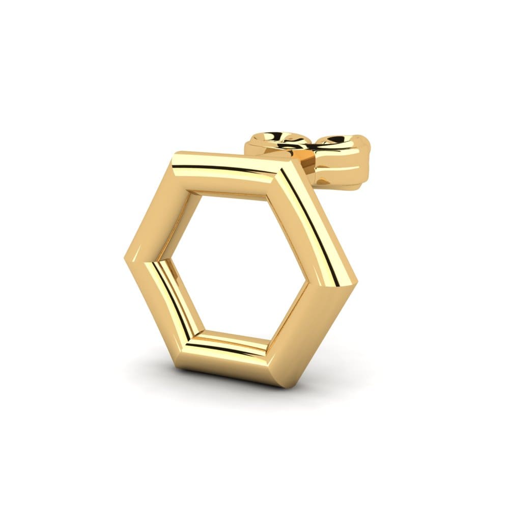 14k Oro Amarillo Pendiente para hombre Aremi
