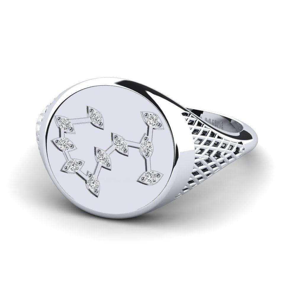 Buy 0.06 Carat Round cut 9ct White Gold Diamond GLAMIRA Ring Argus ...