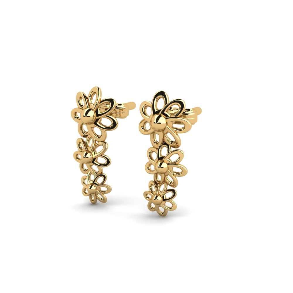 9k Oro Amarillo Pendientes Argwohn