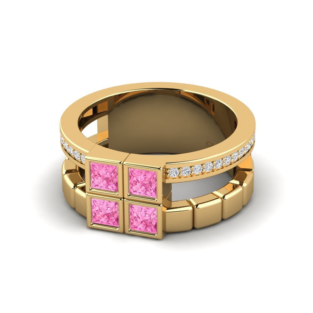 Princesa Zafiro Rosado Anillo Argyle