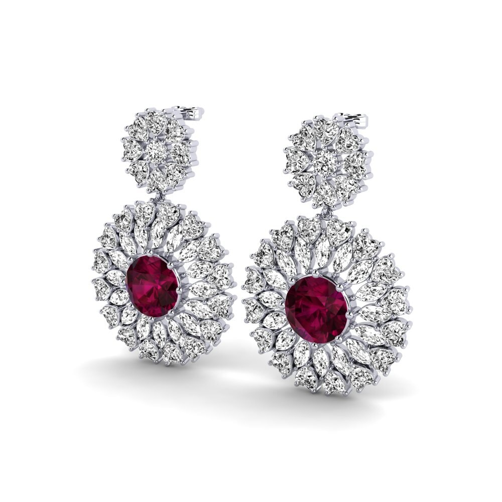 Rhodolite Garnet Women's Earring Argyros