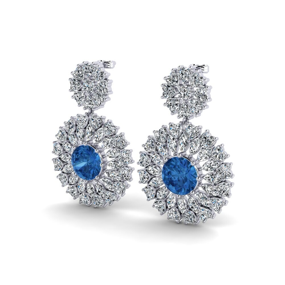 Dark Blue Zirconia Earring Argyros
