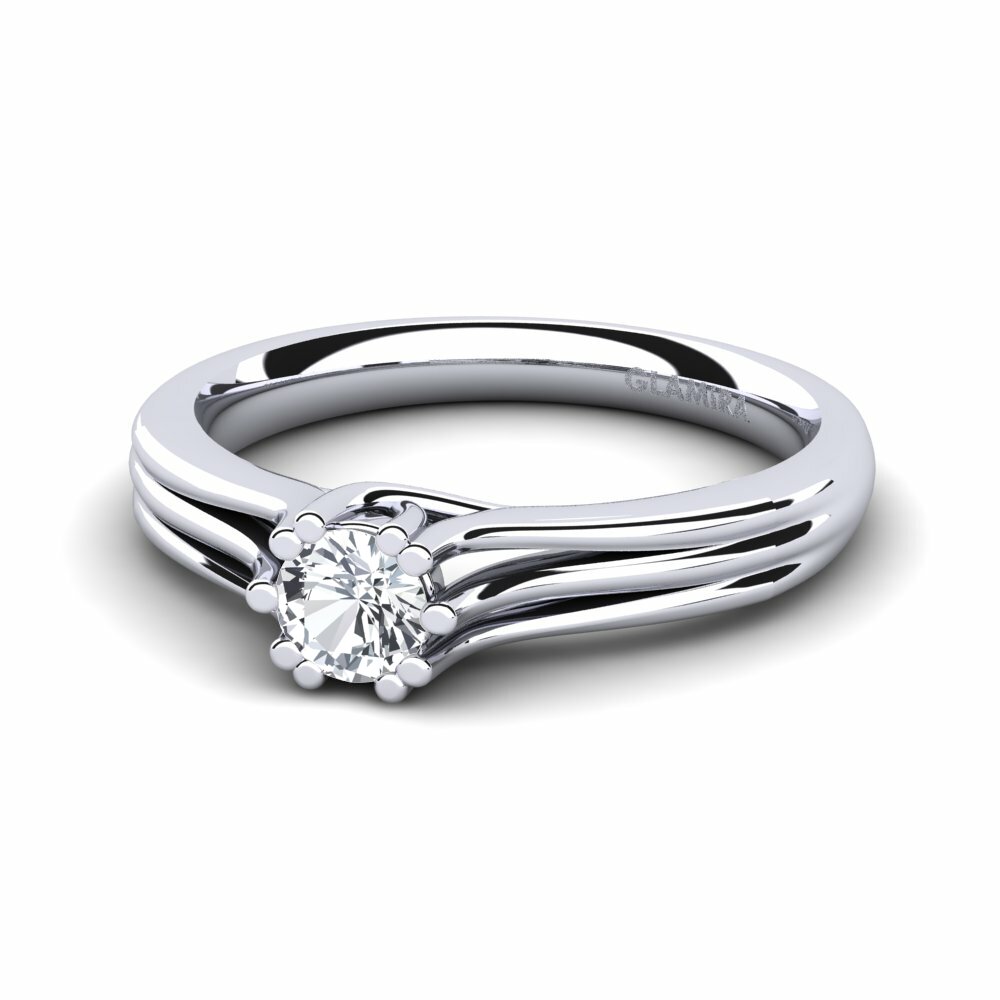 White Zircon Engagement Ring Arian