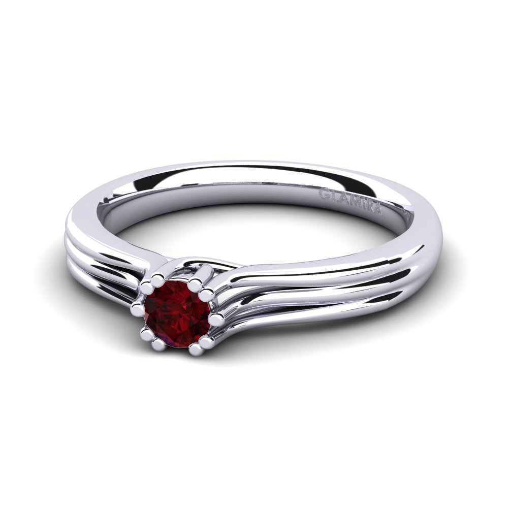 Garnet Engagement Ring Arian 0.16 crt