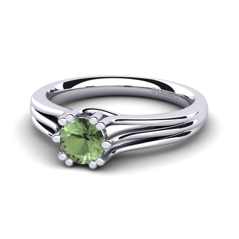 Zafiro Verde Anillo de compromiso Arian 0.5 crt