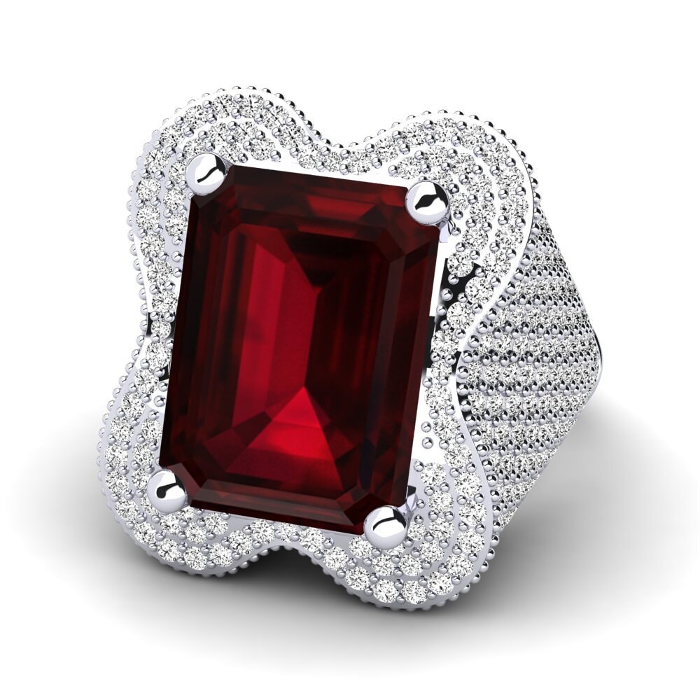 Granate Anillo de compromiso Aricela