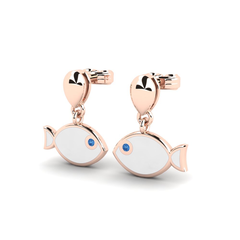 Zircone Blu Scuro Orecchino da donna Arieles