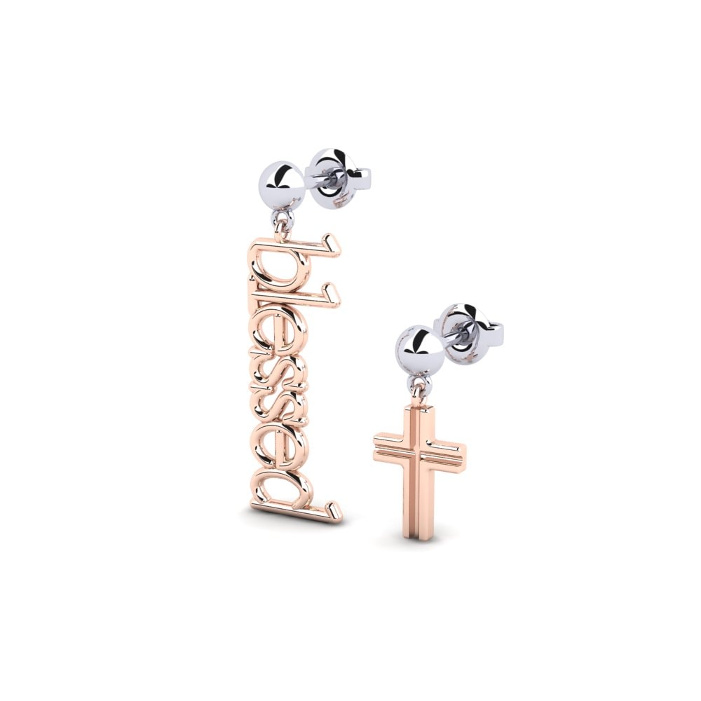 9k Oro Rosa & Blanco Pendiente Arima