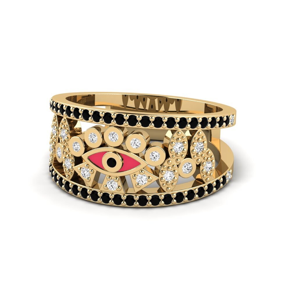 Schwarzer Onyx Ring Arinna