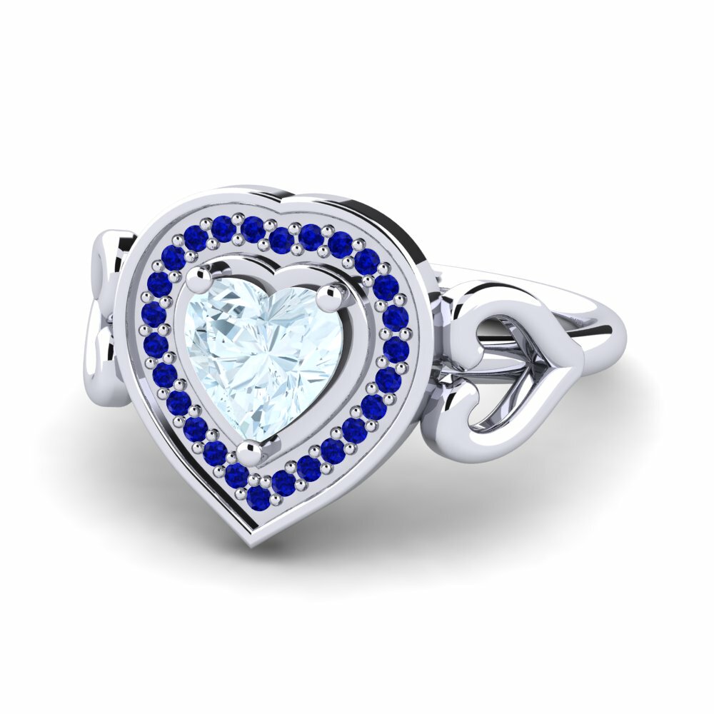Aguamarina Anillo de compromiso Aritrika