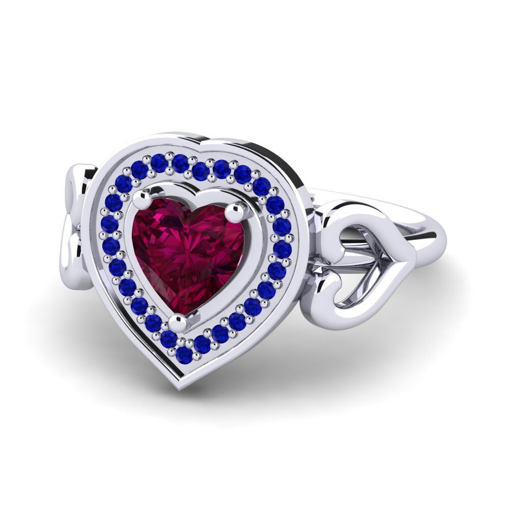 Rhodolite Garnet Engagement Ring Aritrika