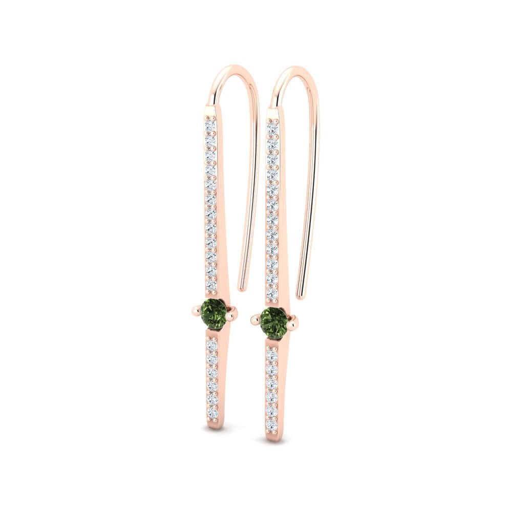 Oro Rosso 585 Zaffiro Verde Orecchino da donna Arleta
