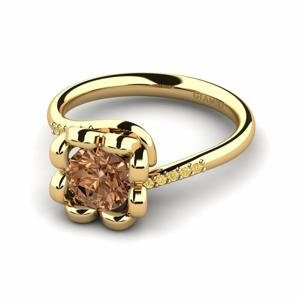 Diamante café Anillo de compromiso Arliyah