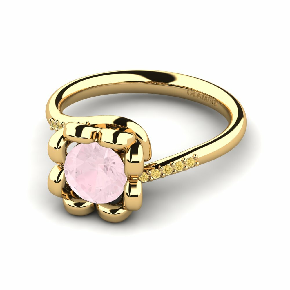 Cuarzo rosa Anillo de compromiso Arliyah
