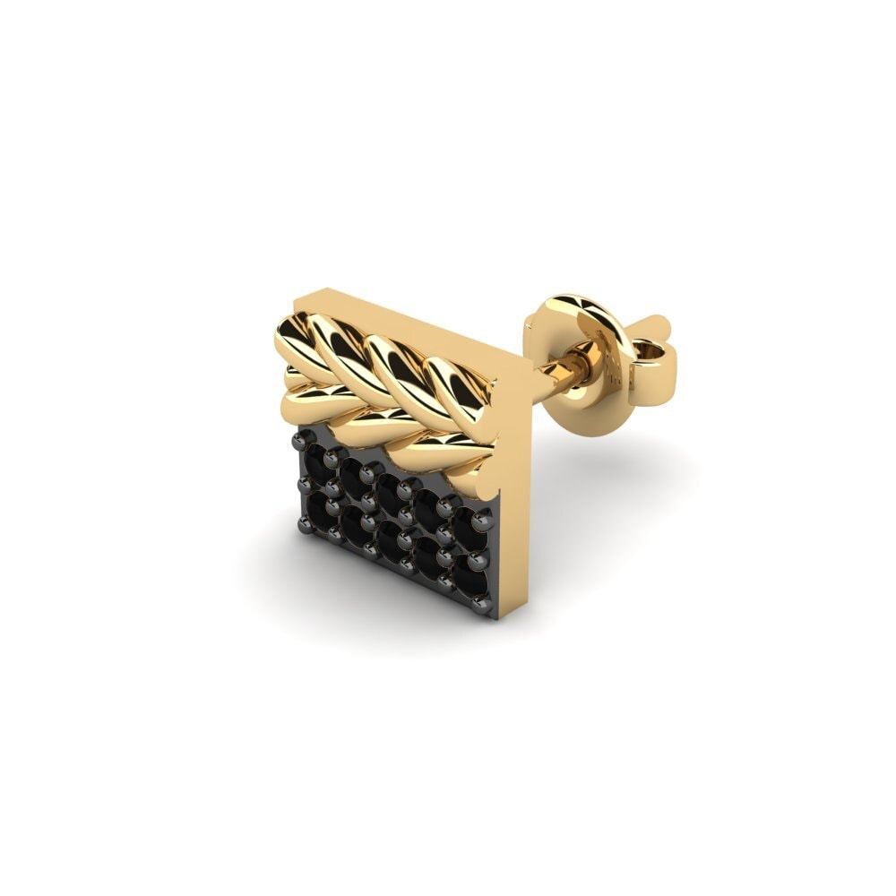 Black Onyx Men's Earring Armalause