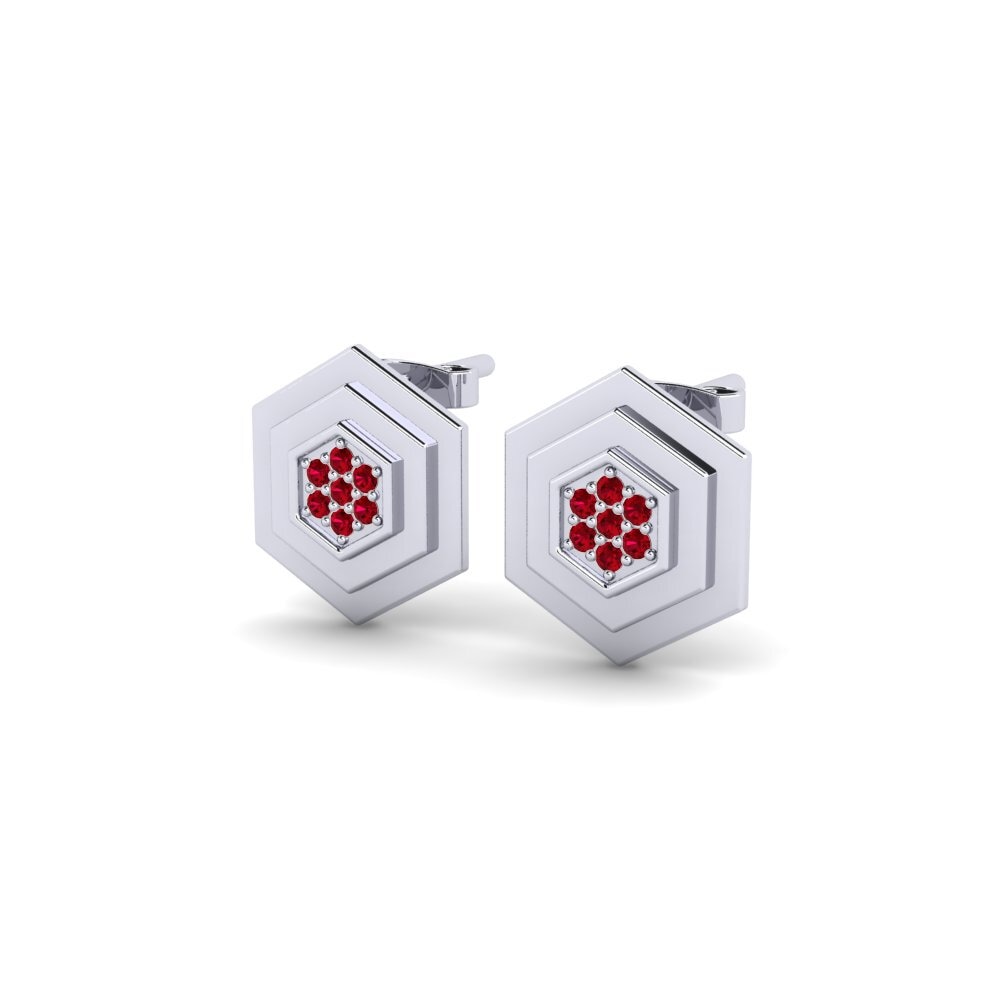 Đá Zirconia Đỏ Bông tai nữ Army