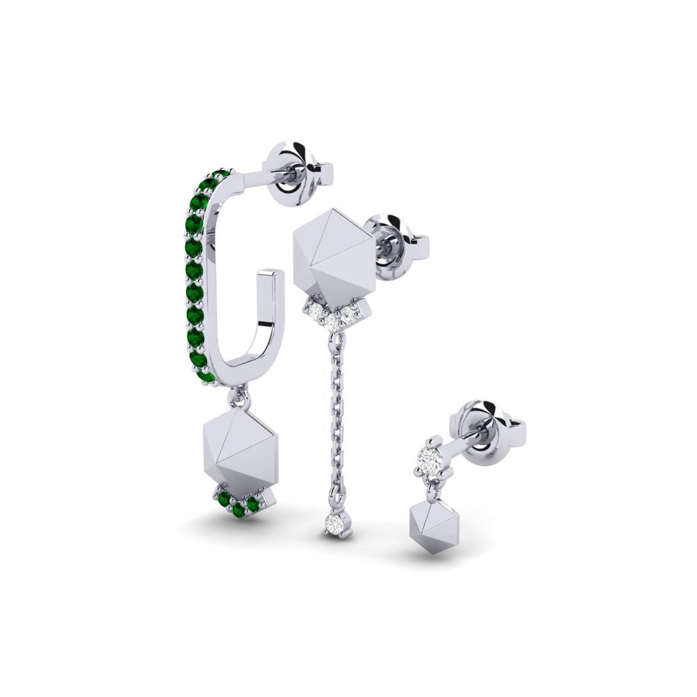 Paladio Circonita Verde Pendiente de mujer Aroaro - SET