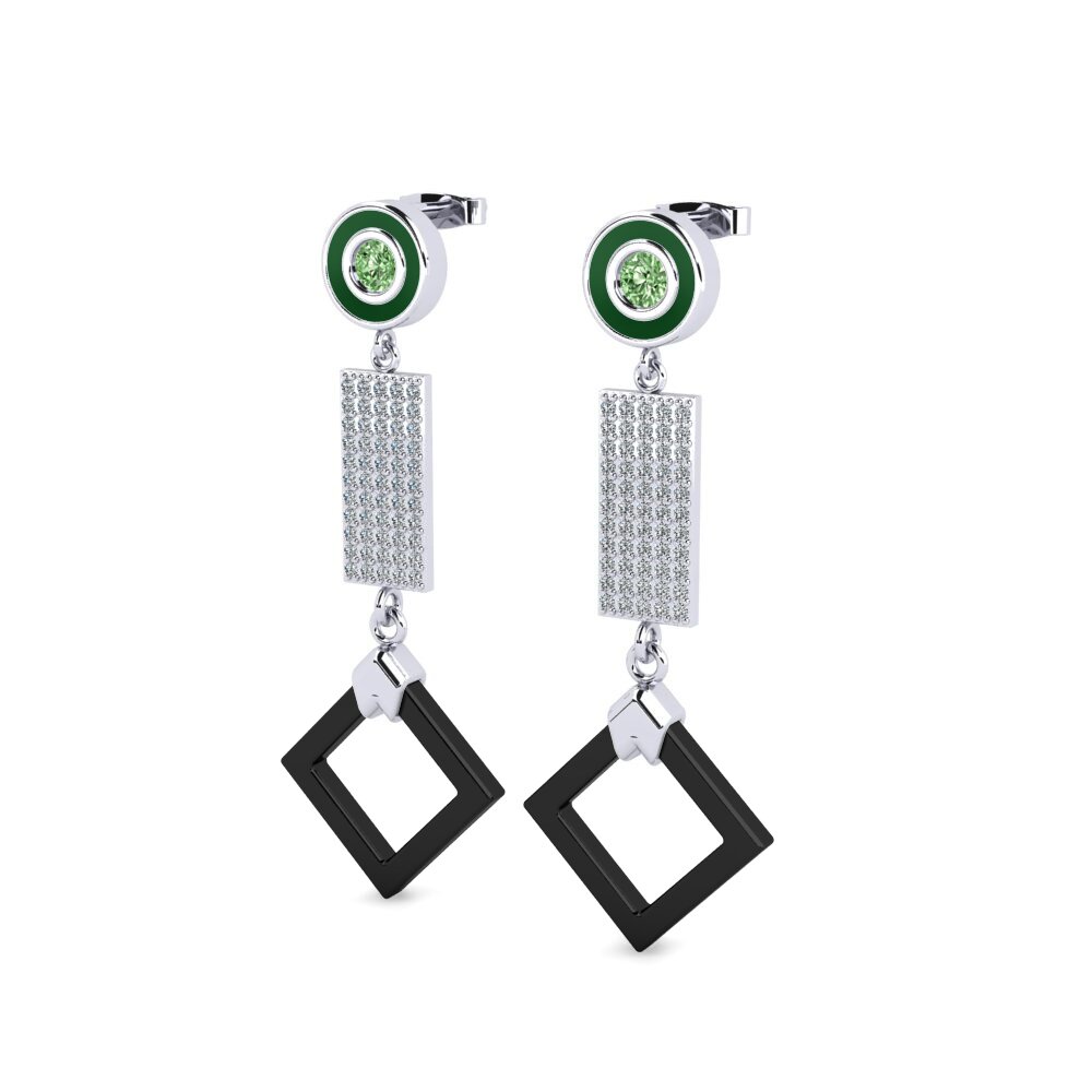 Diamante Verde Pendiente de mujer Aronni