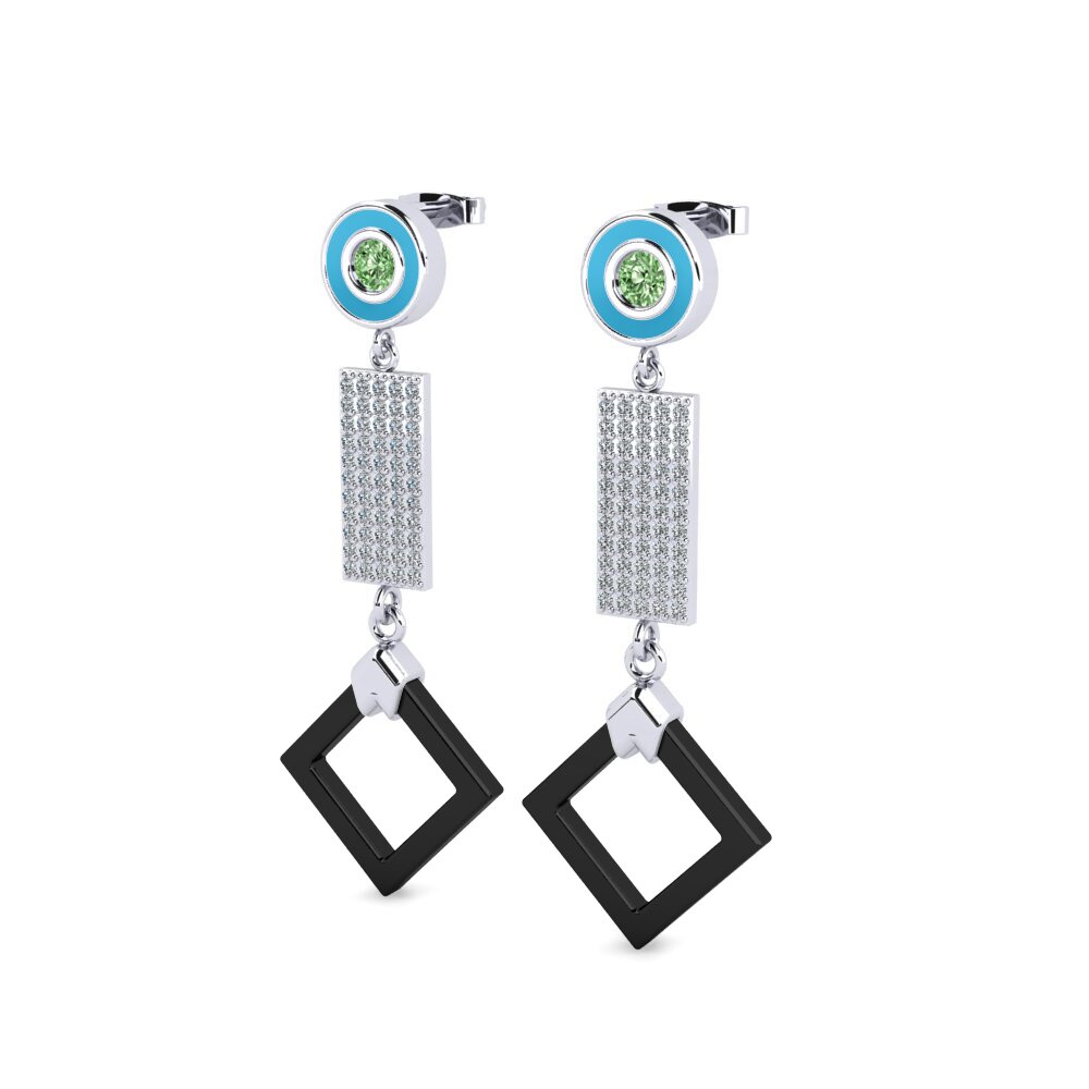Diamante Verde Pendiente de mujer Aronni