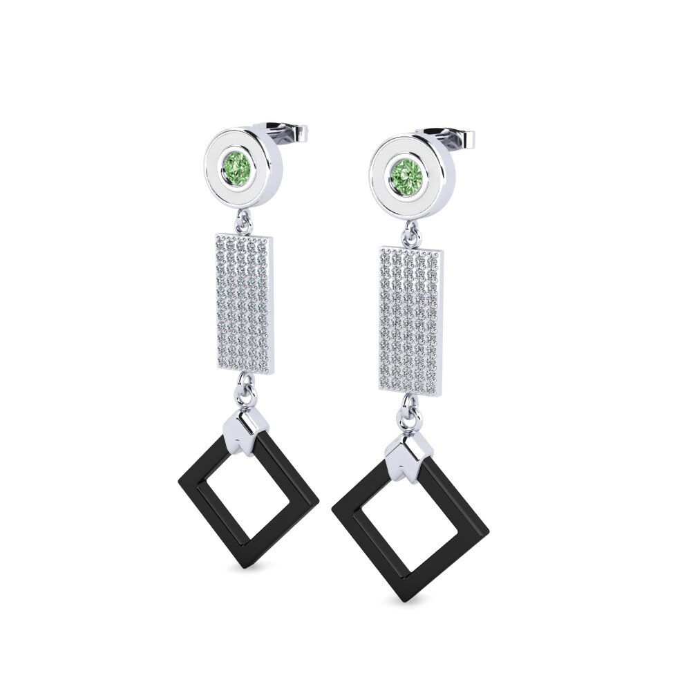 Diamante Verde Pendiente de mujer Aronni