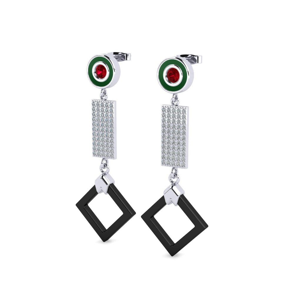 Red Zirconia Women's Earring Aronni
