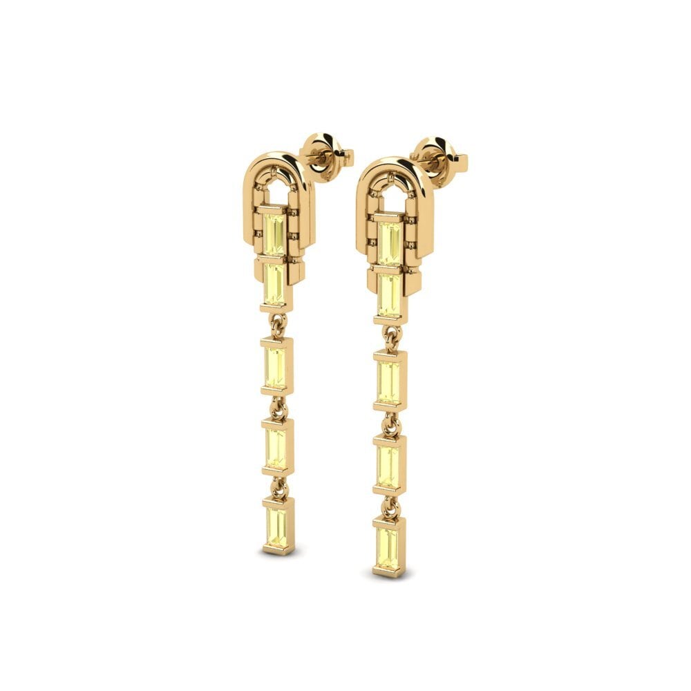 Yellow Sapphire Women's Earring Arrats